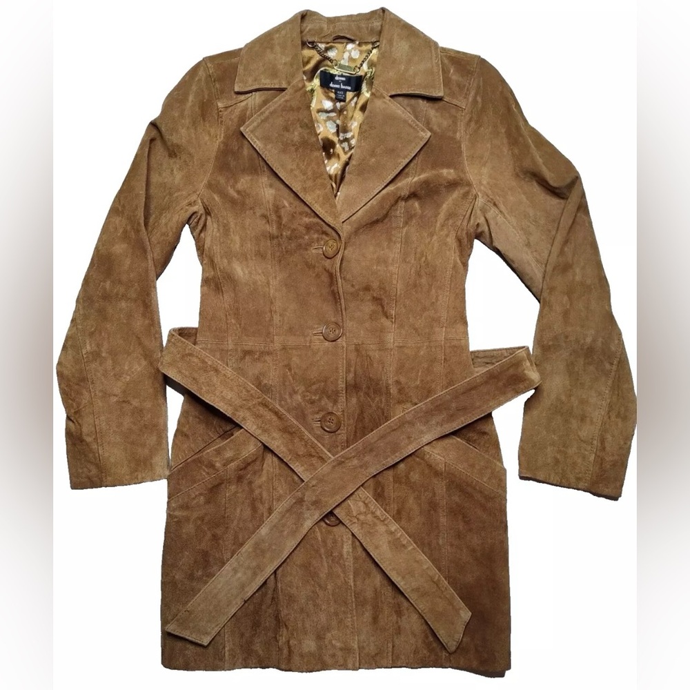 Dennis Basso Vintage Suede Leather Coat